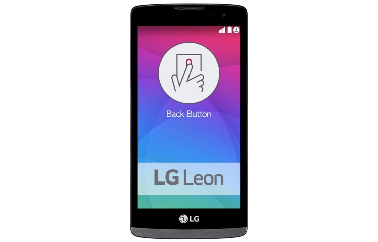 LG Met de back button onder je wijsvinger hou jij controle over je LG Leon. Regel het volume, maak foto’s en zet de telefoon aan of uit. Dankzij de back button zijn knoppen aan de zijkant niet meer nodig., LG Leon (H320)