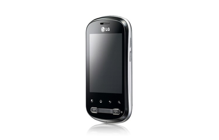 LG P350 Optimus Me Android telefoon, de compacte smartphone voor al je favoriete Android applicaties. Beschikbaar in Zilver & Zwart., P350-Optimus-Me