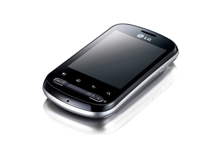 LG P350 Optimus Me Android telefoon, de compacte smartphone voor al je favoriete Android applicaties. Beschikbaar in Zilver & Zwart., P350-Optimus-Me