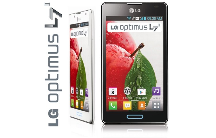 Vooraanzicht van De LG Optimus L7” is stijlvol en eenvoudig te bedienen. P710-Optimus-L7-II