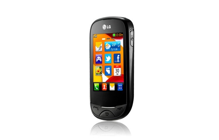 LG Compact toestel om je sociale netwerk op een stijlvolle manier up-to-date te houden., T500