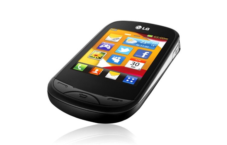 LG Compact toestel om je sociale netwerk op een stijlvolle manier up-to-date te houden., T500