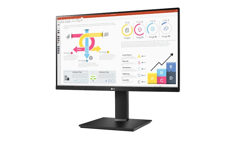 LG 23,8" QHD IPS-monitor met Daisy Chain en USB Type-C™, 24QP750-B