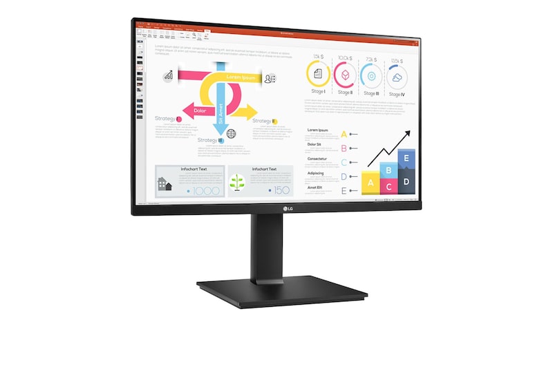 LG 23,8" QHD IPS-monitor met Daisy Chain en USB Type-C™, 24QP750-B