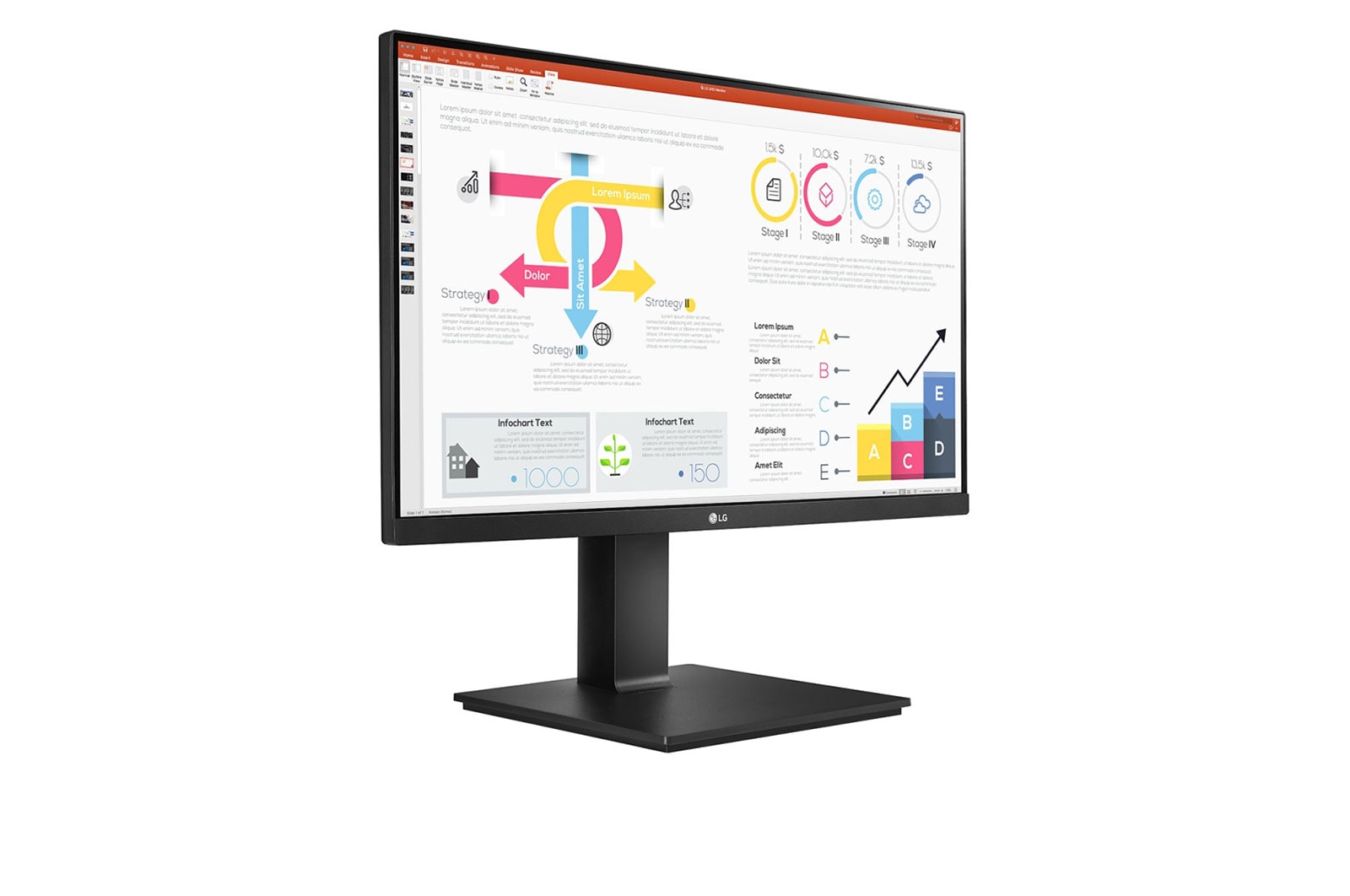 LG 23,8" QHD IPS-monitor met Daisy Chain en USB Type-C™, 24QP750-B