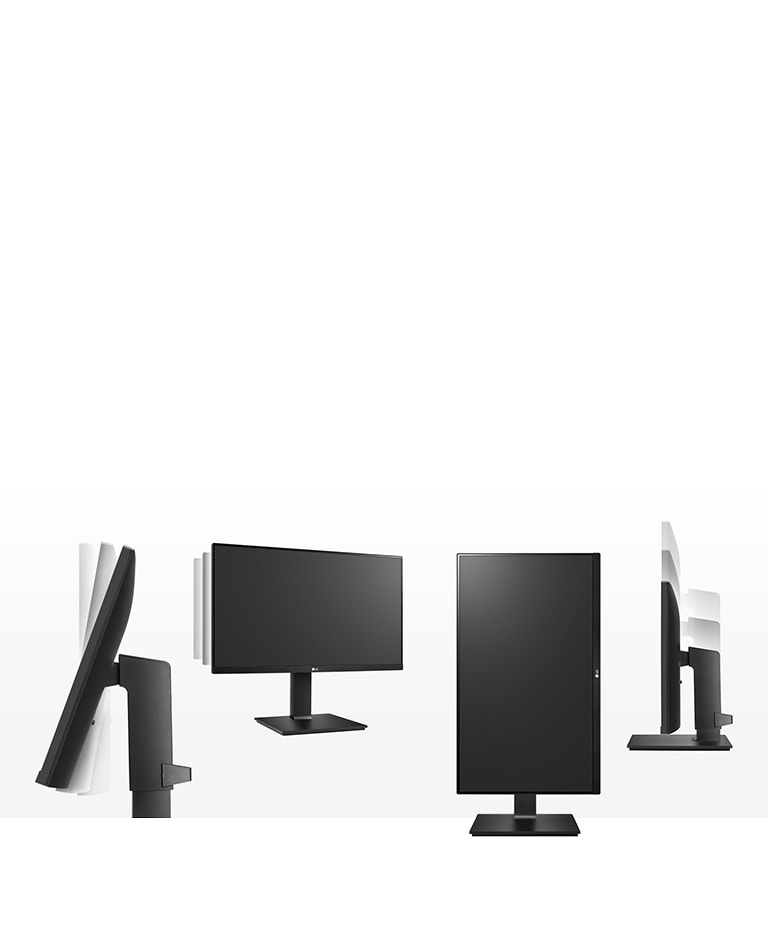 Ergonomisch ontwerp met hoogteverstelling, verticale kanteling, horizontale kanteling en bi-directionele draaipuntverstelling.
