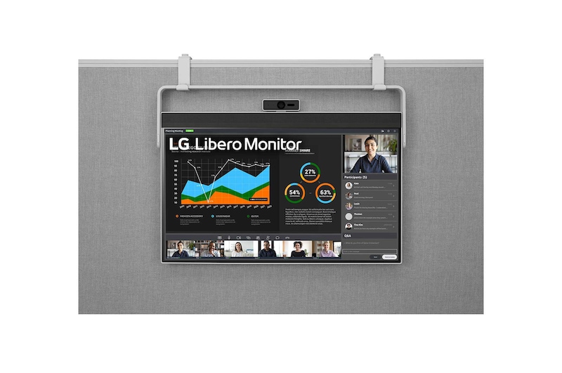 LG 27-inch QHD Libero Monitor met afneembare Full HD-webcam, 27BQ70QC-S