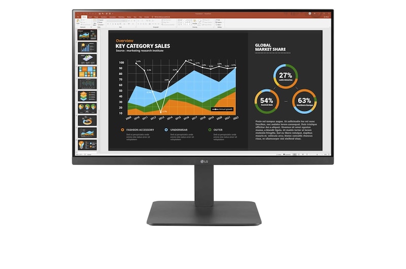 Vooraanzicht van 27-inch Full HD (1920x1080) IPS-monitor 27BR550Y-C