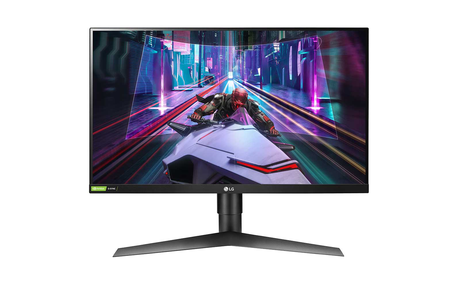 Vooraanzicht van 27” FHD (1920 x 1080) IPS Display 27GL63T-B