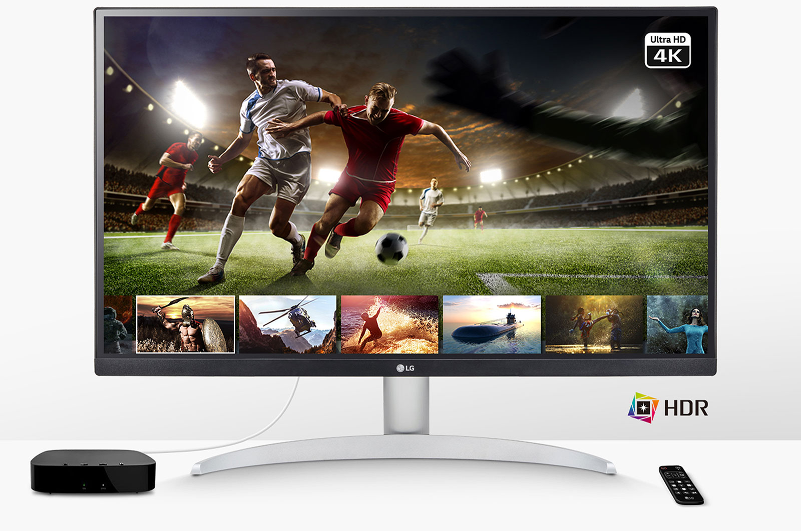 LG 27" LG UHD 4K IPS monitor met VESA DisplayHDR™ 400, 27UP650P-W