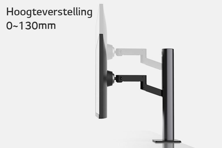 Simulatie van de hoogteverstelling 0~130mm