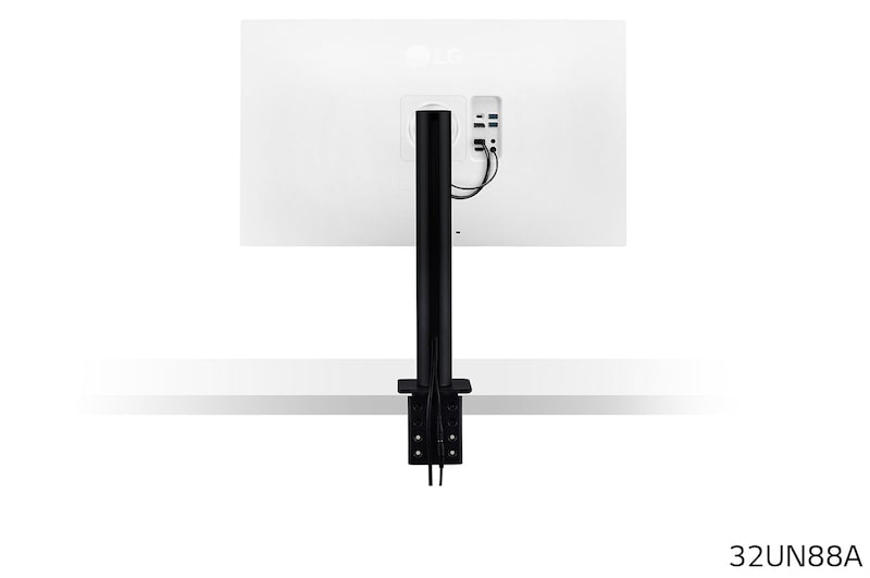 LG 31,5" UHD 4K Ergo IPS-monitor met USB Type-C™, 32UN88A-W