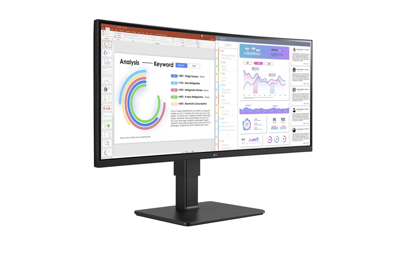 LG 34-inch UltraWide™ WQHD (3440x1440) IPS-monitor met USB Type-C™, 34BQ77QB-B