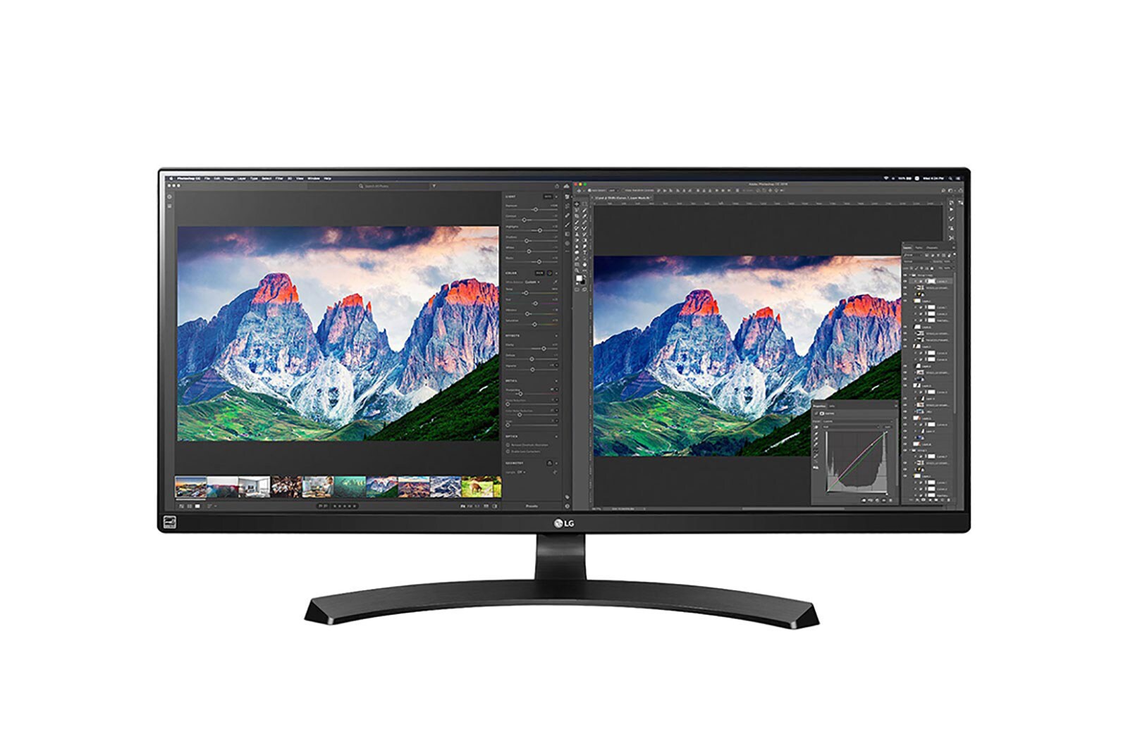 Vooraanzicht van 34&#34; UltraWide™ QHD (3440 x 1440) IPS-monitor 34WL750-B