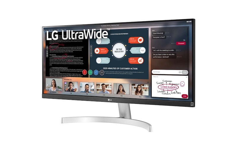 LG 34" UltraWide™ Full HD (2560x1080) HDR IPS-monitor, 34WN650-W