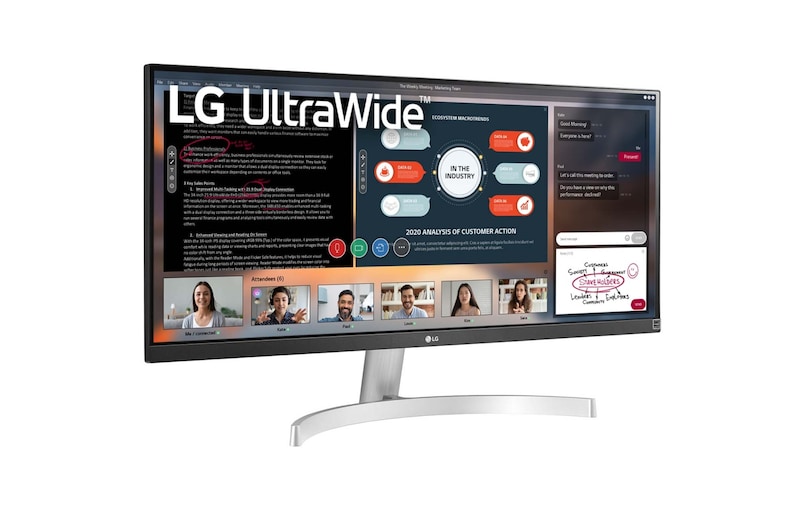 LG 34" UltraWide™ Full HD (2560x1080) HDR IPS-monitor, 34WN650-W