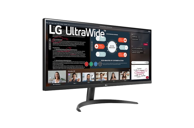 LG 34" 21:9 UltraWide™ Full HD IPS-monitor met AMD FreeSync™, 34WP500-B