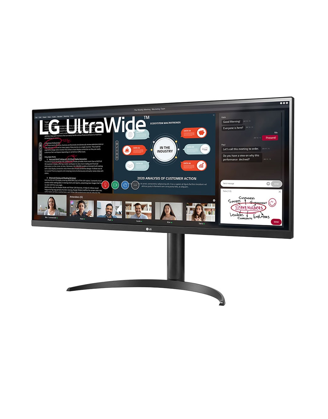 LG モニター 34wp550-b 34