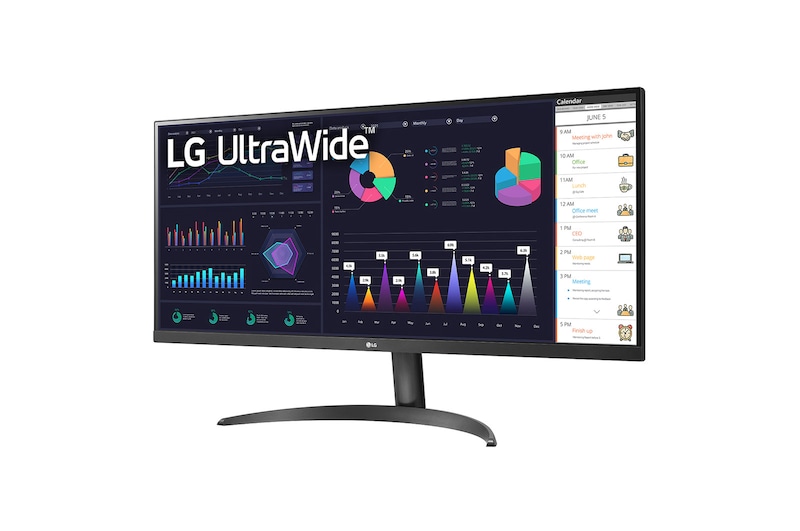 LG 34" 21:9 UltraWide™ Full HD IPS-monitor met AMD FreeSync™, 34WQ60A-B