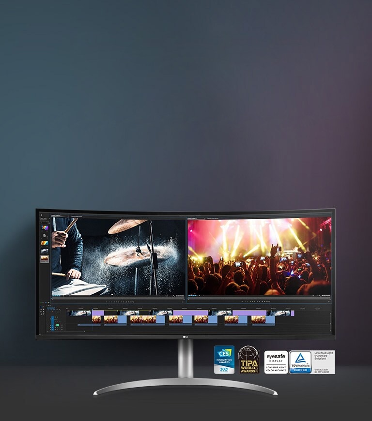 LG UltraWide™ Monitor Curved: Zie meer, creëer meer