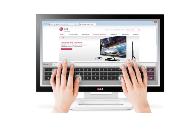 LG 23" IPS Touch10 Monitor met 10 Point Touch, optimaal kleurenbeheer voor professionals, 23ET83