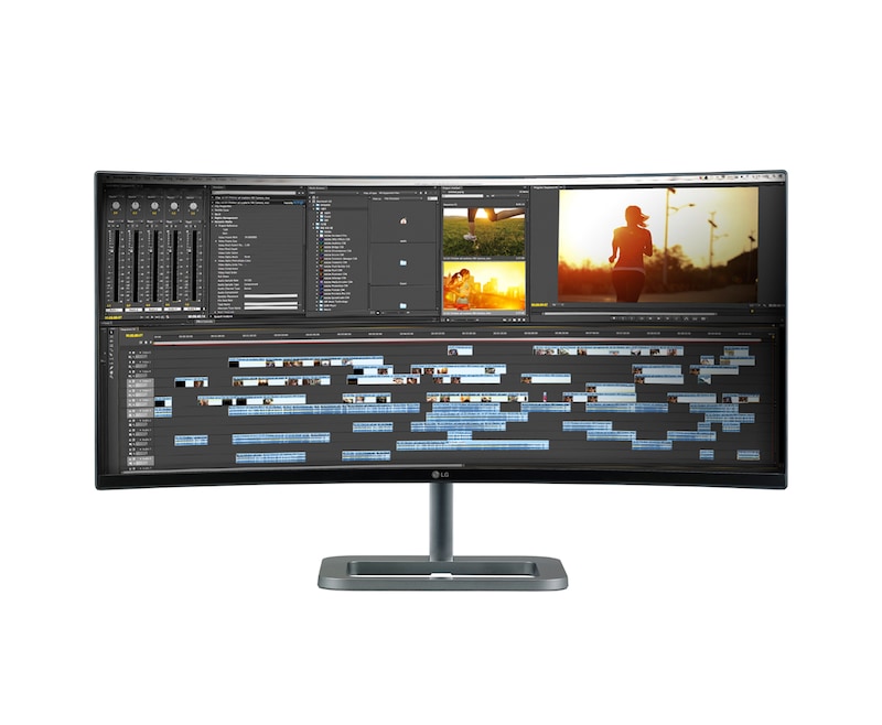 LG 34'' inch curved 21:9 Premium LED IPS monitor met unieke UltraWide screen voor de optimale 21:9 ervaring voor professionele doeleinden., 34UC87-C