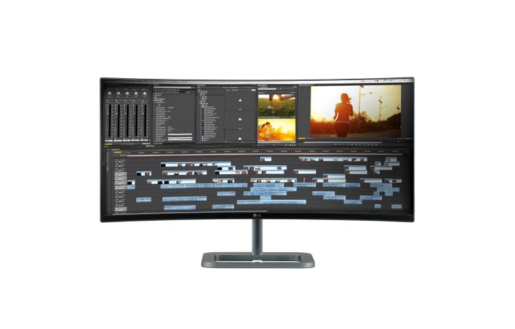 LG 34'' inch curved 21:9 Premium LED IPS monitor met unieke UltraWide screen voor de optimale 21:9 ervaring voor professionele doeleinden., 34UC87-C