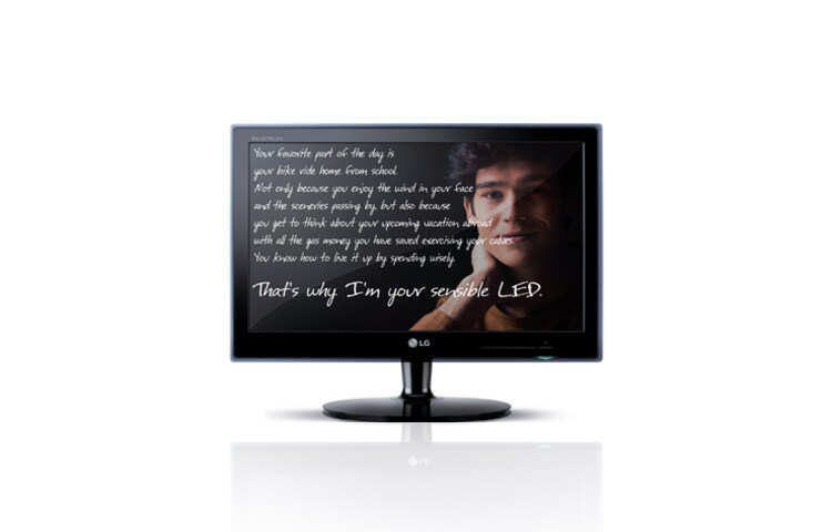 LG 22" inch LED LCD Monitor LED backlight display, Mega Contrast Ratio van 5.000.000:1 en 5ms responstijd., E2240T