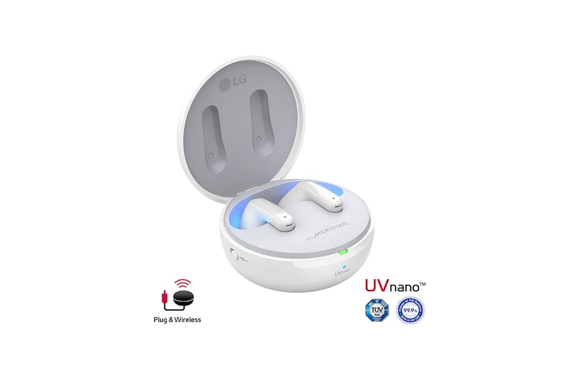 LG TONE Free DFP9W – Plug and Wireless Volledig Draadloos Bluetooth UVnano Oordopjes, TONE-DFP9W