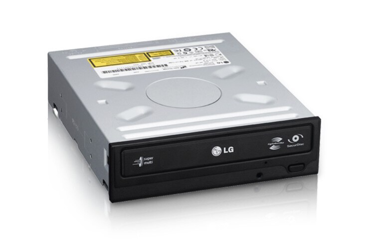 Vooraanzicht van Interne DVD brander, Super Multi Blue 22x schrijfsnelheid met Securdisc, Serial ATA &amp; Lightscribe GH22LS30