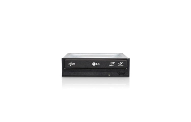 Vooraanzicht van Super Multi DVD-rewriter, met 22x schrijfsnelheid, LightScribe en PATA aansluiting. GH22LS40