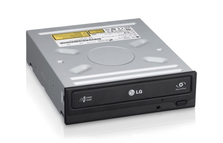 Vooraanzicht van Interne Super Multi DVD-brander met 22x schrijfsnelheid en PATA aansluiting. GH22NP20