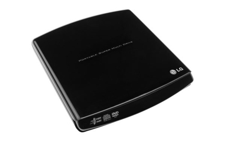 Vooraanzicht van Slanke externe Super-Multi dvd-drive, Mac-compatibel GP10NB21