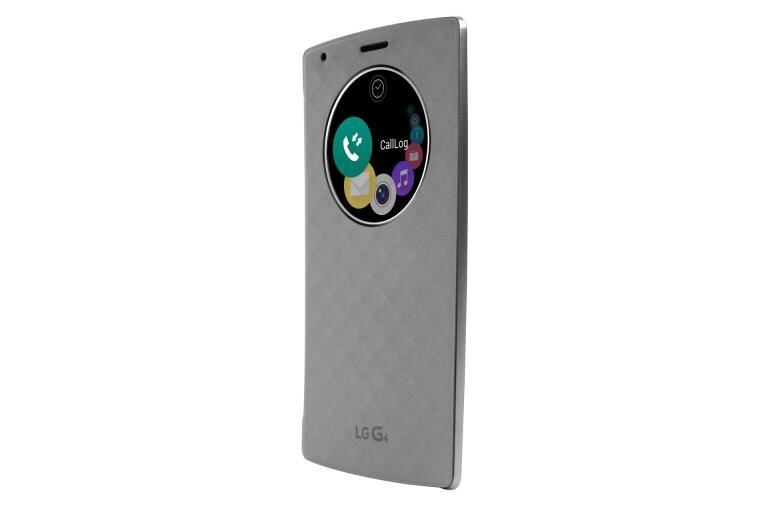 LG De LG G4 brengt Apps die je het meeste gebruikt samen in een handige cirkel. Zo vind je ze makkelijk en snel., G4 Quick Circle Case Titan