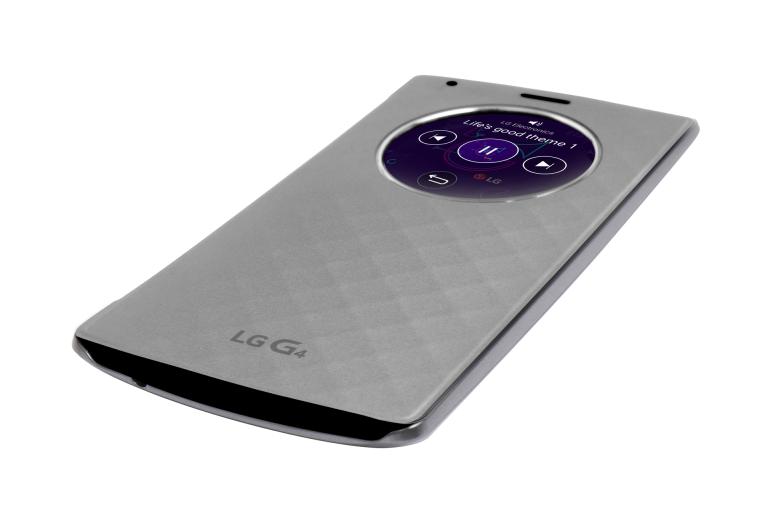 LG De LG G4 brengt Apps die je het meeste gebruikt samen in een handige cirkel. Zo vind je ze makkelijk en snel., G4 Quick Circle Case Titan