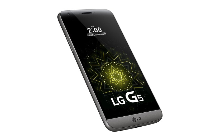 LG De LG G5 is een elegant nieuw type smartphone dat niet in een bestaande categorie kan worden gevangen, met een modulair ontwerp dat nieuwe standaarden creëert., G5 H850 Titan