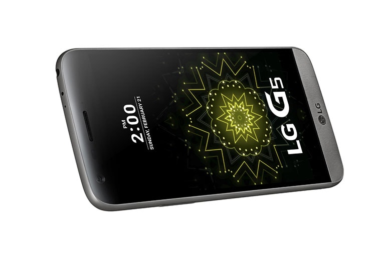 LG De LG G5 is een elegant nieuw type smartphone dat niet in een bestaande categorie kan worden gevangen, met een modulair ontwerp dat nieuwe standaarden creëert., G5 H850 Titan