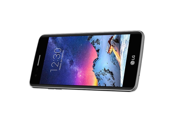 LG Middenklasse-smartphone met een extra heldere lens voor de 13MP camera en stroombesparend 12,7 cm HD-scherm (alleen verkrijgbaar in België), M200n