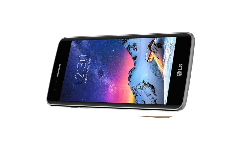 LG Middenklasse-smartphone met een extra heldere lens voor de 13MP camera en stroombesparend 12,7 cm HD-scherm (alleen verkrijgbaar in België), M200n