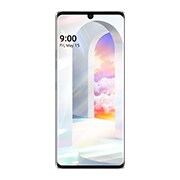 Vooraanzicht van LG Velvet LG Velvet Aurora White