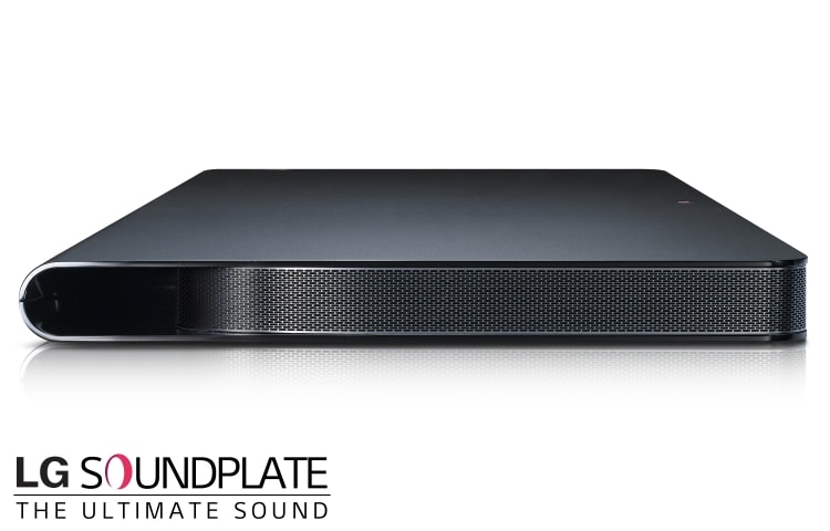 LG 35mm slank en stijlvol | 4.1ch surround sound | 120W audio vermogen | Ingebouwde Dual subwoofers | LG's Aero-duct | TV maten 32" t/m 55" | Eenvoudige installatie met een optische kabel | Draadloze audiostreaming mogelijk via Bluetooth® | Cinema mode switching , LAP340 Soundplate