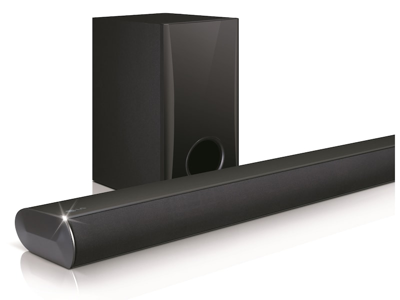 LG 2.1ch surround sound | 120W Soundbar | Wired Subwoofer | Bluetooth 4.0 Audio Streamen | Natural Equalizer | TV Sound Sync | Dolby Digital, LAS350B