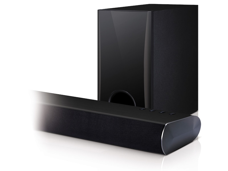 LG 2.1ch surround sound | 120W Soundbar | Wired Subwoofer | Bluetooth 4.0 Audio Streamen | Natural Equalizer | TV Sound Sync | Dolby Digital, LAS350B