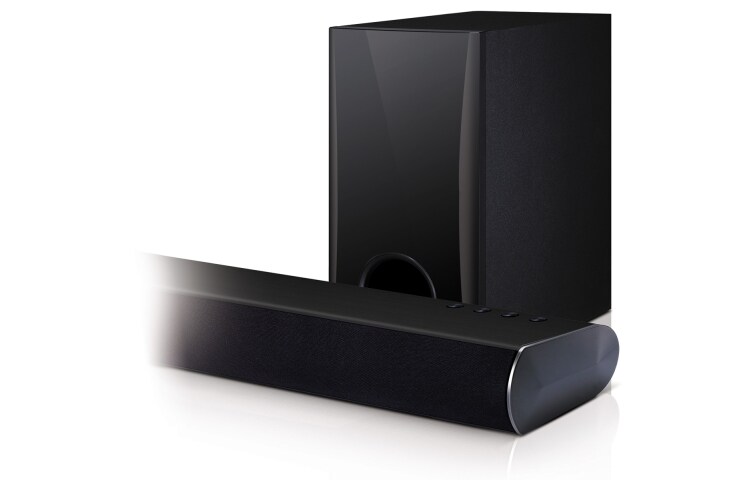 LG 2.1ch surround sound | 120W Soundbar | Wired Subwoofer | Bluetooth 4.0 Audio Streamen | Natural Equalizer | TV Sound Sync | Dolby Digital, LAS350B