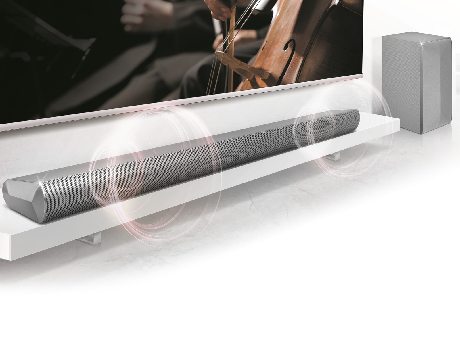 LG LAS550H Soundbar | 2.1ch | 320W Vermogen | Draadloze Subwoofer | TV Sound Sync | Bluetooth audiostreaming, LAS550H