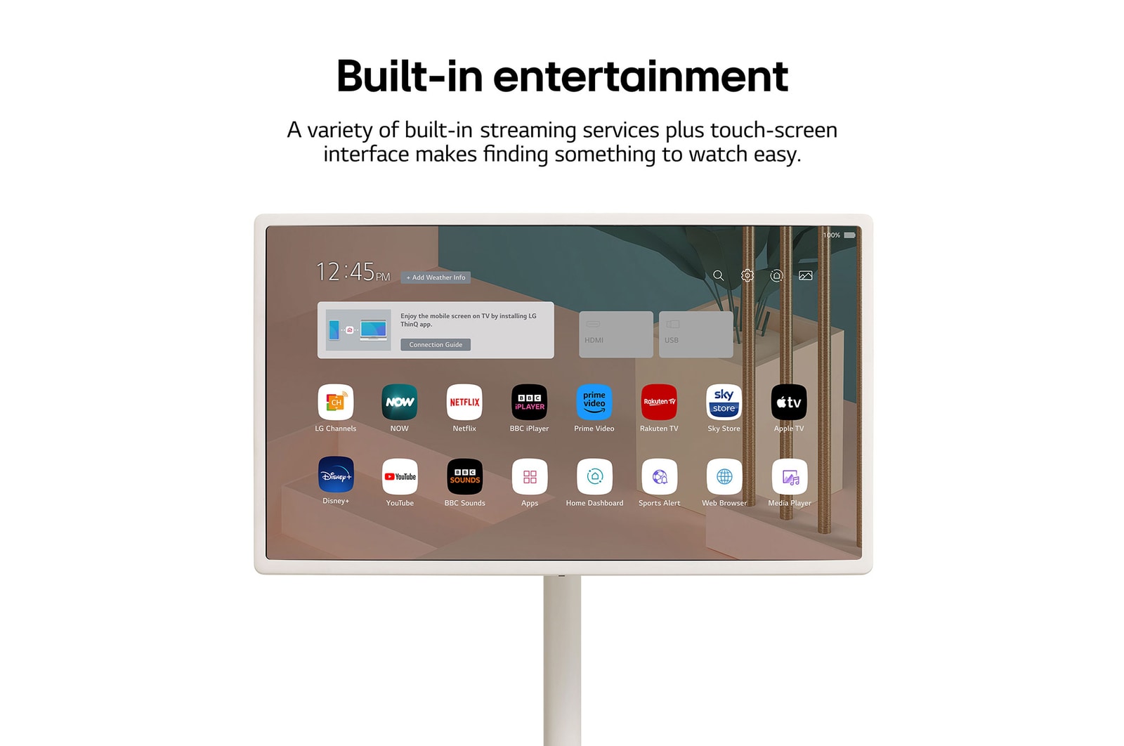 LG 27 inch LG StanbyME Rollable Smart TV - 27ART10AKPL, 27ART10AKPL