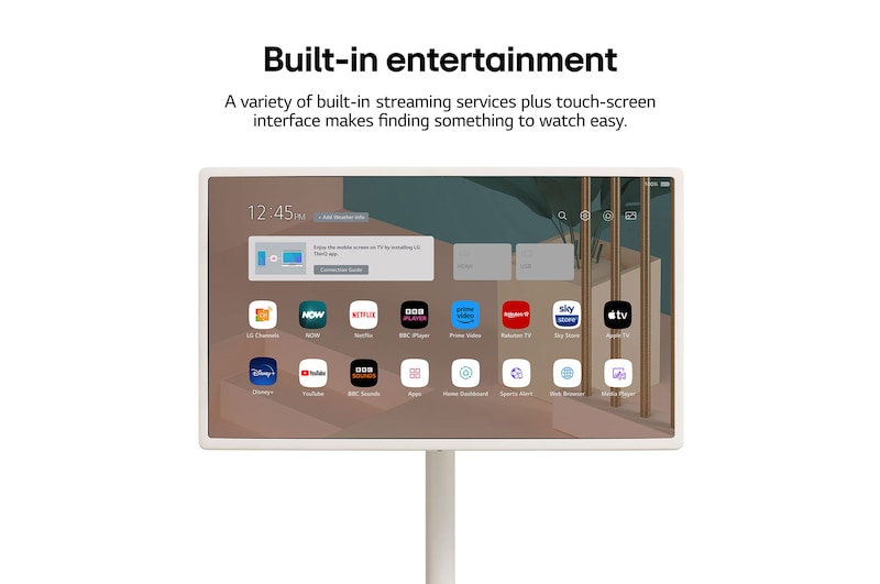 LG 27 inch LG StanbyME Rollable Smart TV - 27ART10AKPL, 27ART10AKPL