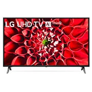 Vooraanzicht van 43&#39;&#39; (109 cm) UHD TV | Quad Core Processor | 4K IPS Display | 4K Active HDR | Grote kijkhoek | Ultra Surround geluid | webOS ThinQ AI 43UM7050PLF