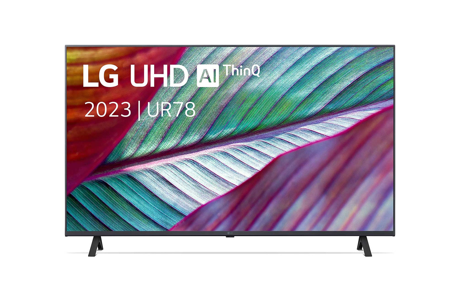 Vooraanzicht van de LG UHD TV