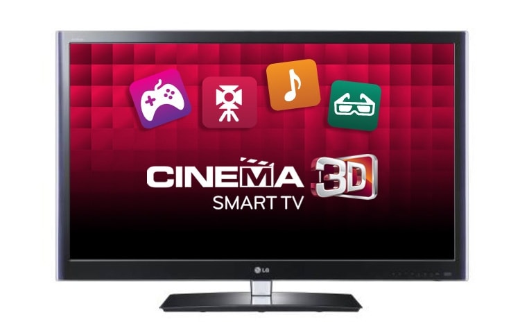 Vooraanzicht van 47&#34; Full HD Cinema 3D LED-tv met Smart TV, TruMotion 100Hz, 2D naar 3D converter, Picture Wizard II, DLNA en Wi-Fi 47LW5500